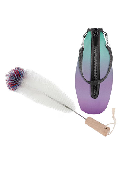 OEM Set 2 piese perie si husa pentru sticla SodaStream, textil, multicolor