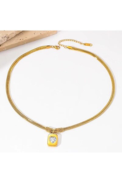 Pursehuit Χρυσό κολιέ, κατασκευασμένο από ανοξείδωτο ατσάλι, φυσητό με χρυσό ...