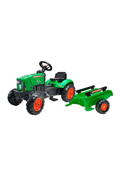 Falk Tractor pentru copii, cu pedale si remorca, verde