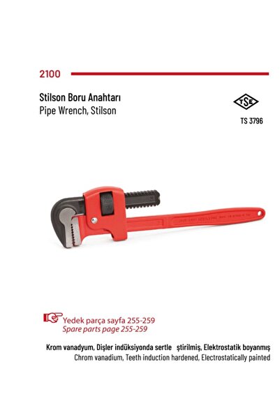 İzeltaş Pipe Wrench (Stilson Type) 12 Inch