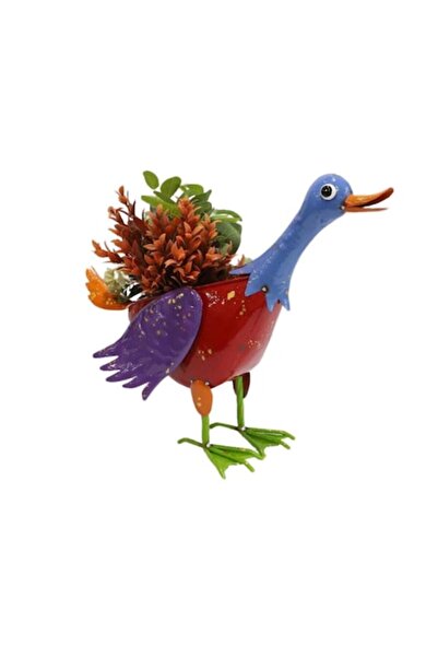 hectarul Ghiveci decorativ din metal pictat, Blue Rack, 48 x 16 x 37 cm