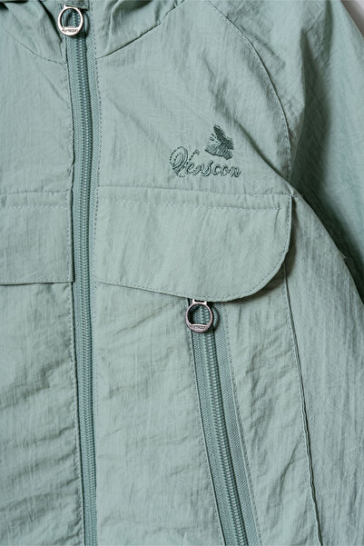 Verscon Kız Kapüşonlu Nakışlı Yağmrluk & Rüzgarlık 1 - 5 Yaş