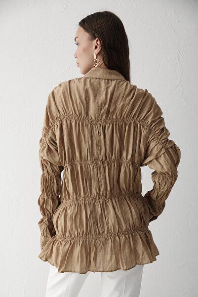 Melike Tatar Büzgülü Gömlek 32-2354