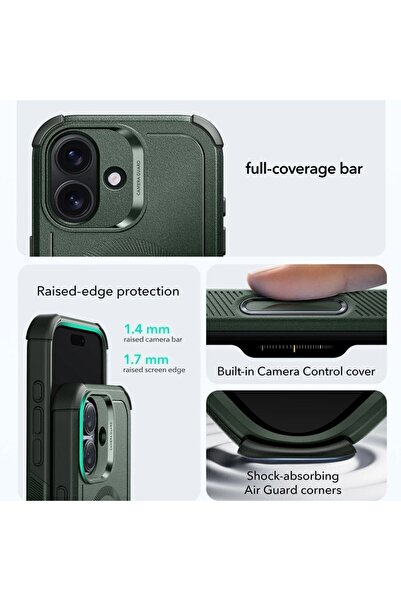 ESR Case for IPhone 17, Magsafe, Cyber Halolock, Green