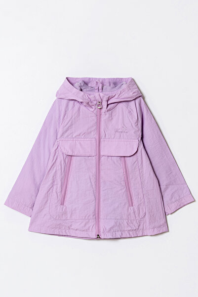 Verscon Haina de ploaie și jachetă de vânt cu glugă brodate pentru fete 1 - 5 ani