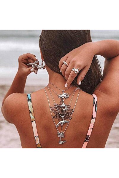 Pursehuit Κολιέ Elba σε ασημί χρώμα C9 OUT