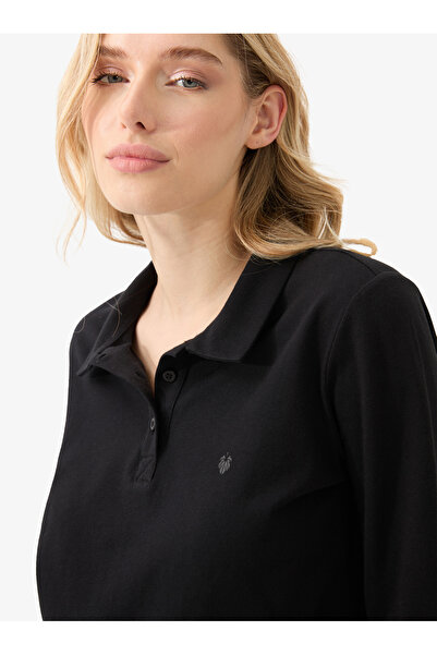 Blackspade Γυναικείο μπλουζάκι με λαιμόκοψη πόλο 60582 - Μαύρο