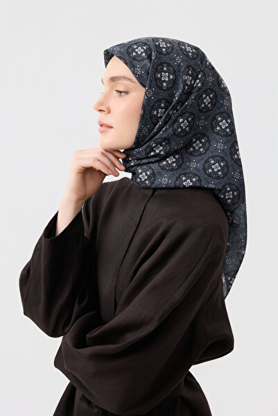 Qef Cotton Scarf Medallion Smoked