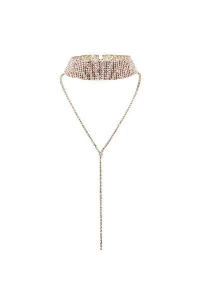 Pursehuit Colier tip choker auriu, cu pietre, Dea C4