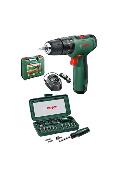 Bosch Darbeli Matkap Şarjlı Matkap Akülü Matkap Vidalama + 46 Parça Vidalama Ucu Lokma Ucu