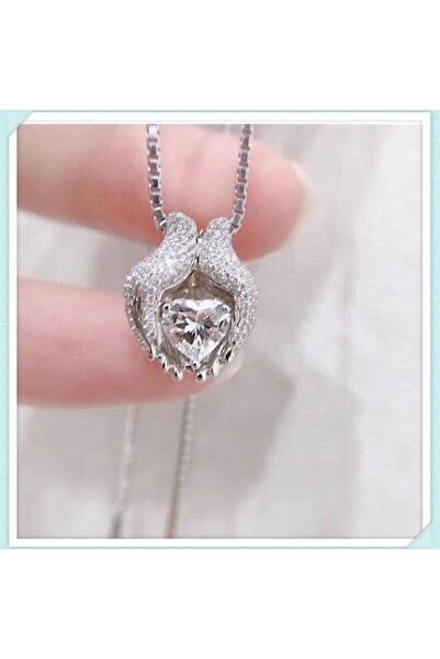 Pursehuit Κολιέ σε ασημένιο χρώμα με πέτρες ζιργκόν, Salina C10