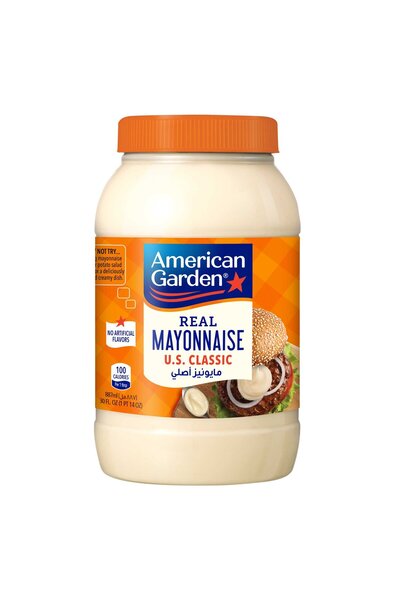 american garden Gluten Free Dairy Free Real Original Mayonnaise 887 ml Creamy Spread for Daily Meals
