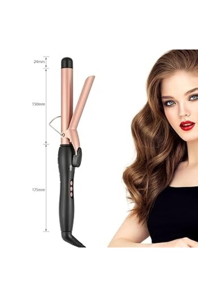 BABYLİSS 32mm Hair Curling Iron – Ultra-Fast Heat, 6 Temp Settings, Ceramic Barrel, Rose Quartz