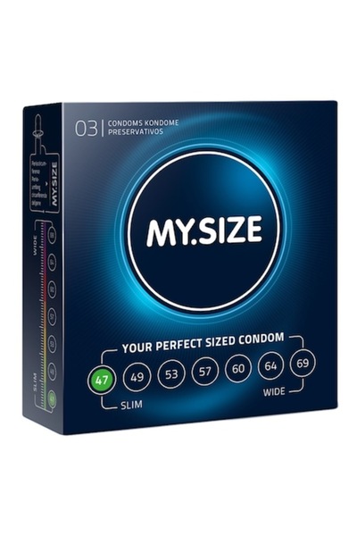 MY.SIZE Premium Condoms My Size PRO, Thin and Durable, Size 47mm, 1 Box x 3 P...