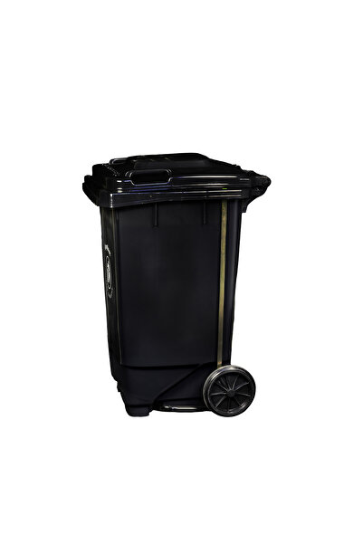 Geoplast HDPE Plastic Dustbin with Metal Pedal - 100 Liters, Black
