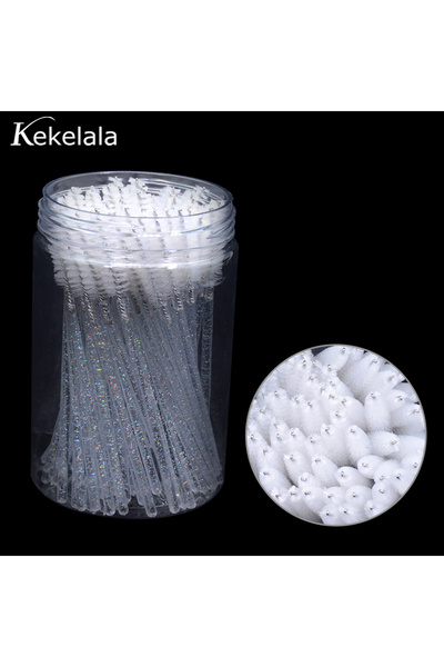 choice2 فرشاة تمديد الرموش مع علبة، 50 قطعة/زجاجة، فرشاة حواجب، رموش، ماسكارا