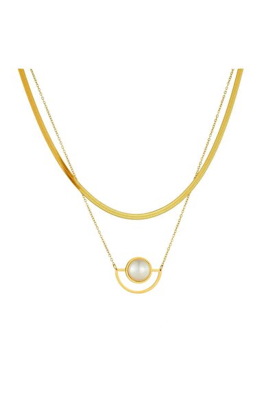 Pursehuit Χρυσό κολιέ, ανοξείδωτο ατσάλι, επιχρυσωμένο με χρυσό 18 καρατίων, ...