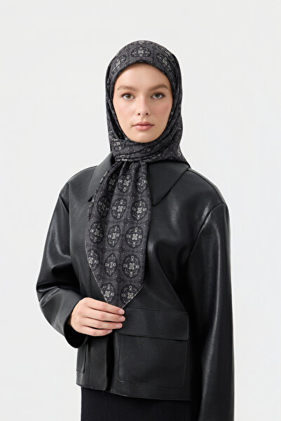 Qef Cotton Scarf Medallion Mildew Green