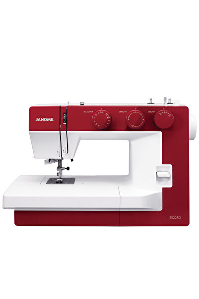 Janome Masina de cusut electromecanica 1522RD, 25 Programe, 860 Imp/Min, 60W, Alb/Rosu