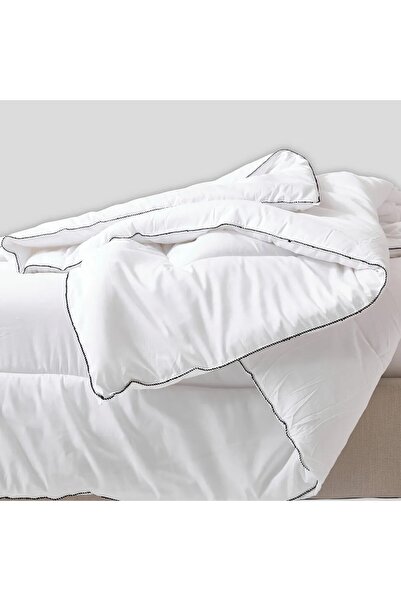 LA' PRECIOUS King-Sized Microfiber Duvet with Graphene Filling, White & Black, 250 GSM - 230x220cm