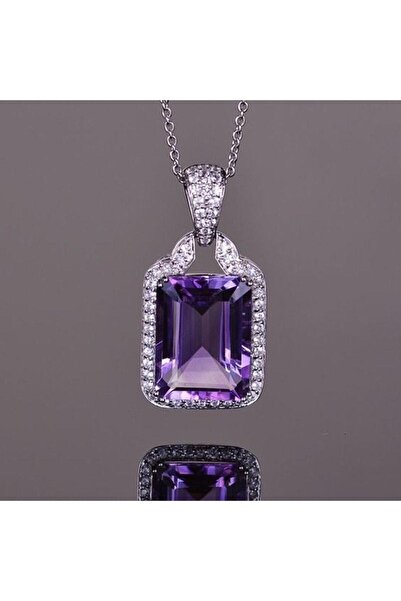 Pursehuit Κολιέ σε ασημένιο χρώμα με πέτρες ζιργκόν, Siena C10