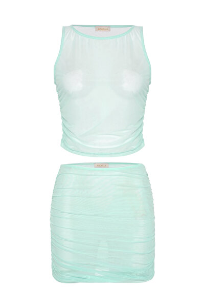 AQUELLA Set dublu bluză-fustă multicoloră