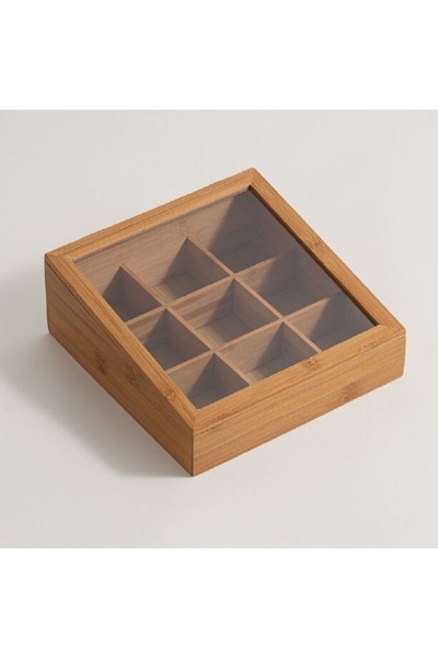 Dallaty bamboo tea box 23.5*23.5*9.5cm