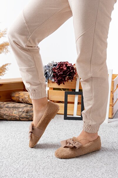 Slipcat Women's Winter Ribbon Buckle Plush Wool Furry Dowry Bundle Fluffy Indoor Outdoor Ballet Flats