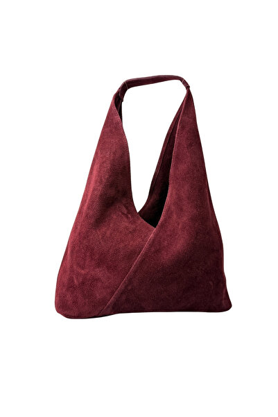 Hobby 26015S Hakiki Süet Deri Kadın Omuz Çantası