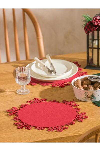 LC Waikiki Σετ 2 αμερικανικών σερβιτόρων με σχέδιο νιφάδα χιονιού 30x30 εκ. (Π5)