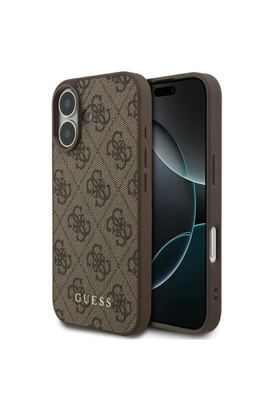 Guess Γνήσια σκληρή θήκη iPhone 17 4G Classic, καφέ