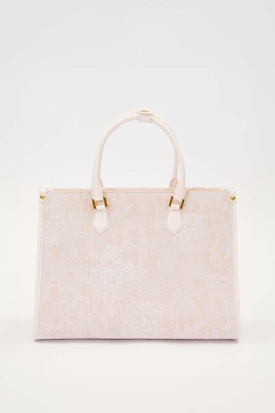 Levidor Large Handbag with Pink Print Detail