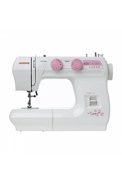 Janome Masina de cusut electromecanica PINK12, 14 Programe, 860 Imp/Min, 60W, Alb/Roz