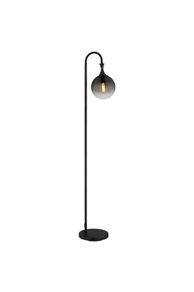 GLOBO Floor lamp, metal structure, smoked glass shade, E27 socket, 10 W, IP20, 1520 x 2...