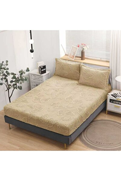 CHIRASO CHIRASO, COCOLINO Elastic Bed Cover, Butterfly Pattern 180x200+30cm and 2 Pillowcases 50x70cm