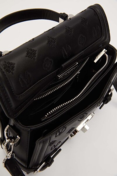 Levidor Siyah Çift Kilit Detaylı El Çantası