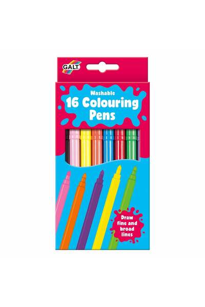 Galt Set 16 Washable Felt-Tip Pens for Coloring