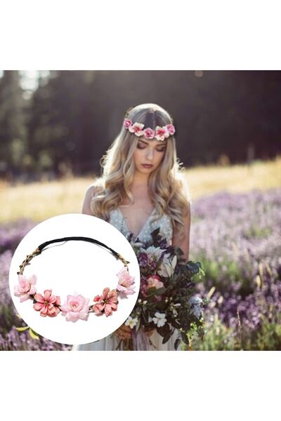 General Store Coroană elastică pentru păr, SA&SO, poliester, 45 cm, albastră