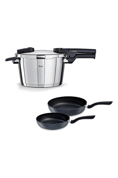 Fissler Vitaquick Glossy 4,5 Litre Düdüklü Tencere + Tava Set
