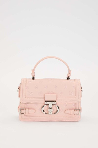 Levidor Pink Double Lock Detailed Handbag