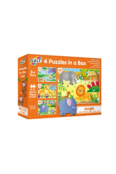 Galt Set 4 puzzle-uri Jungla 12, 16, 20, 24 piese