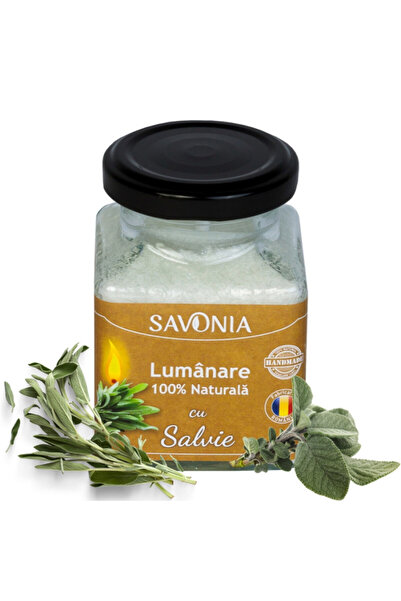 Savonia Salvie - Lumanare 100% Naturala 200 g,