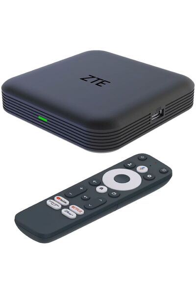 Zet Mediaplayer ZTE ZXV10 B866V2K, 4K Ultra HD, Google TV, Chromecast, Wi-Fi, HDMI, 32GB, Negru