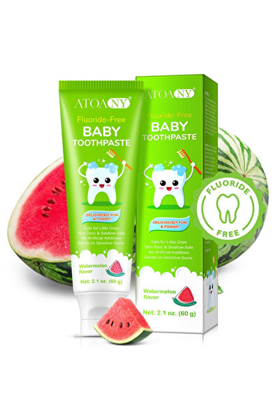 OEM Children's toothpaste with watermelon flavor, fluoride-free, 100% safe to swallow, 60 g, ATOANY®