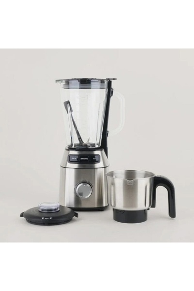 Alberto خلاط 2 في 1 مع مطحنة 1.5 لتر، 600 واط، فضي