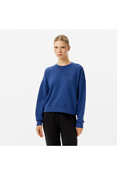 Nautica Kadın Mavi Regular Fit Sweatshirt