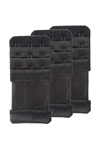 General Store Bra Extension Set, SA&SO General Store®, 3 Hook Positions, 3 Pieces, Black