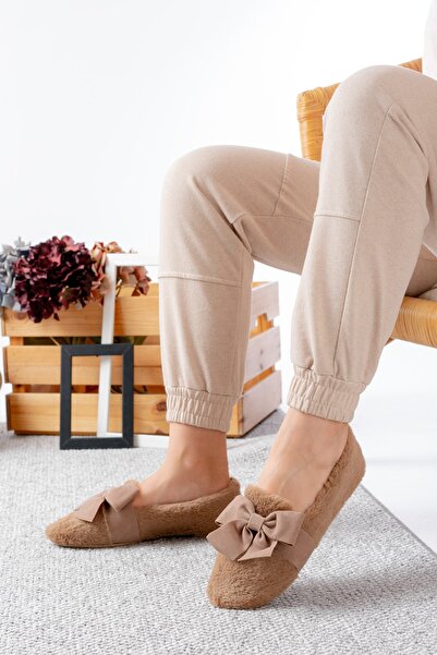 Slipcat Women's Winter Ribbon Buckle Plush Wool Furry Dowry Bundle Fluffy Indoor Outdoor Ballet Flats