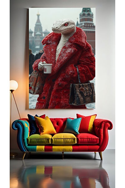 özkacar ȘARPE ÎN JACHETĂ DE BLĂNĂ, Tablou pe pânză pentru decorarea casei, sa...
