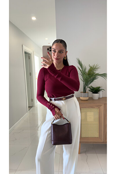 BİRCANÇİL ديلفين ليون تريكو بتفاصيل أكمام بوردو